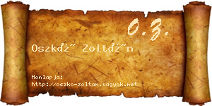 Oszkó Zoltán névjegykártya