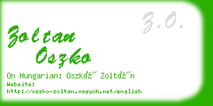 zoltan oszko business card